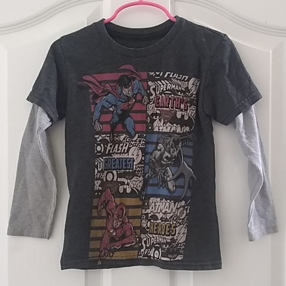 FINAL MARKDOWN Boy's DC Comics Justice League LS Tee 4